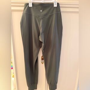 Lululemon Athletica Gray and Green Jogger Track Pants